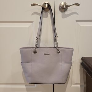 Calvin Klein Saffiano Tote - Dusty Lilac/Lavender